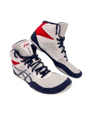 Asics Matflex 6 Wrestling Shoes Mens Size 10 Lightweight Breathable Mesh Hi-Top